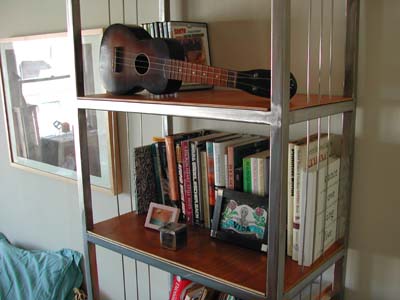 Bookshelf, steel and wood